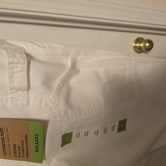 White Carpenter Pants - Picture 1 of 4